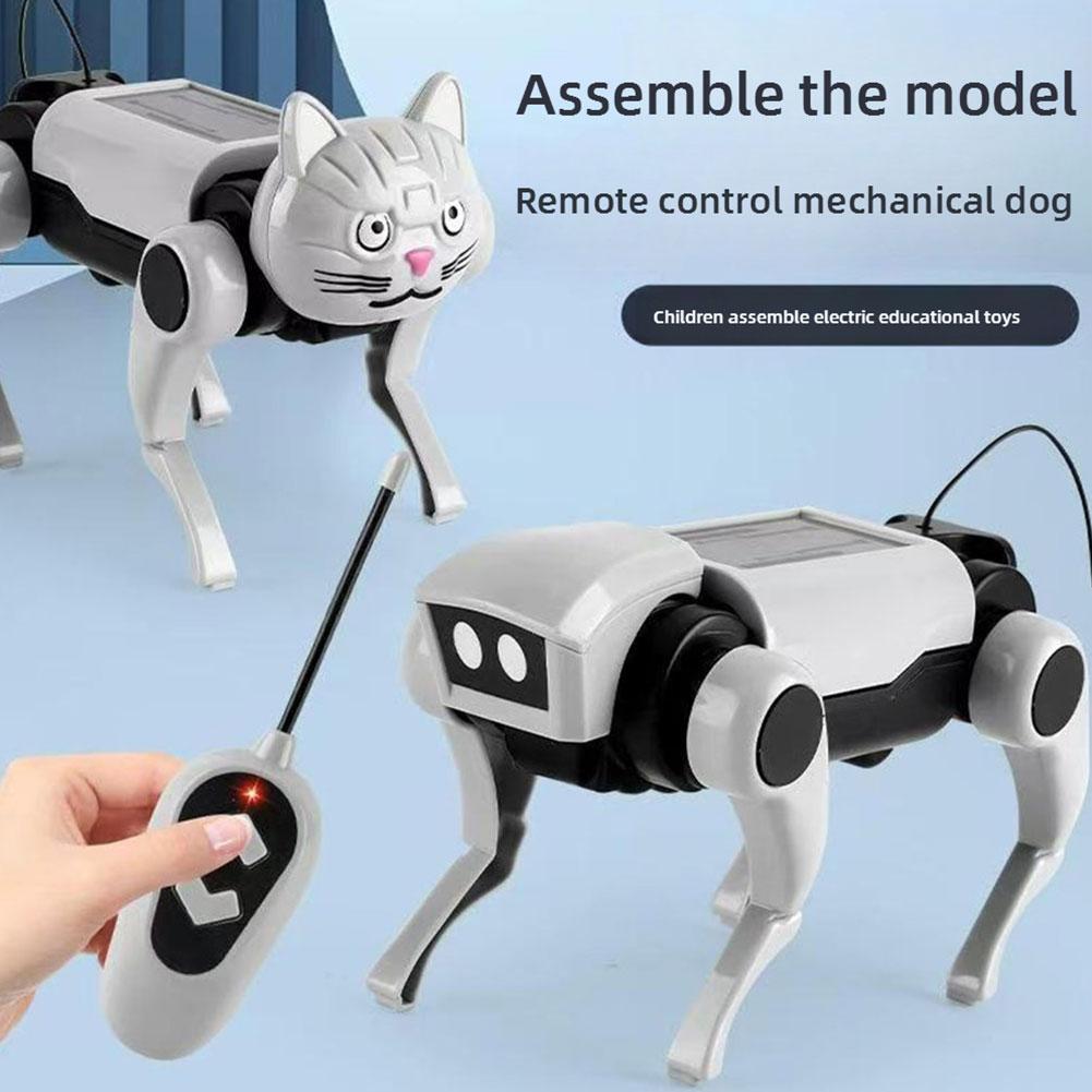 Mechanical Dog Toy RC Robot Children's Remote Control Mechanical Dog Toy Electric Science Teaching Toys for Kids