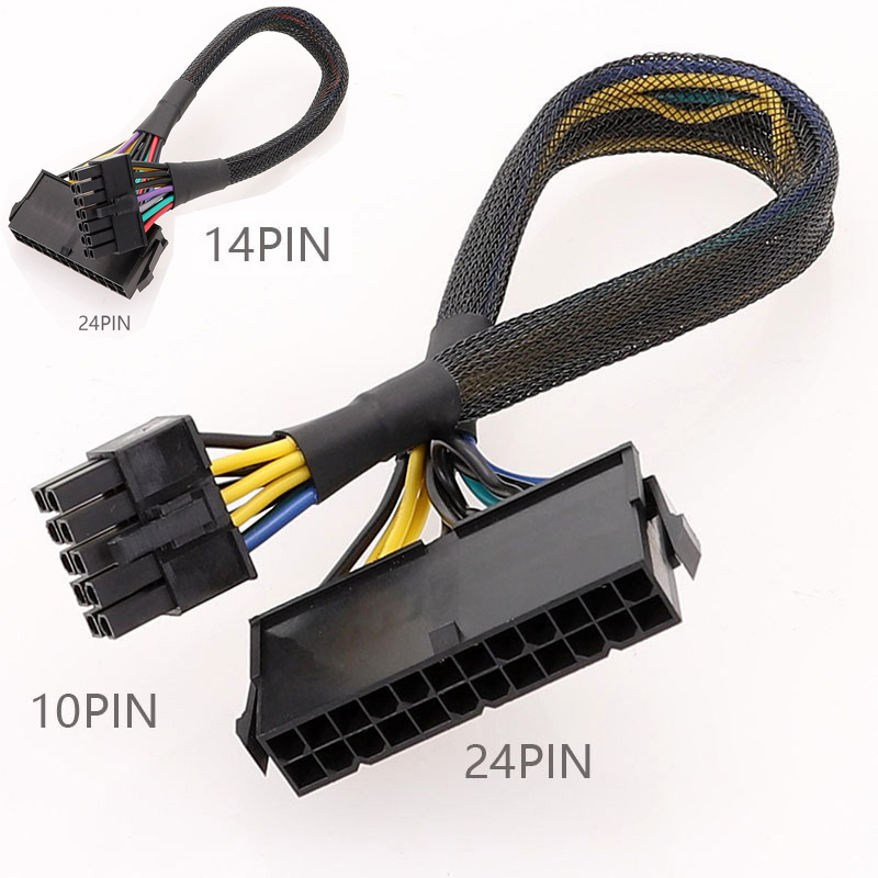 24pin to 10pin Cable for  Motherboard Convert Cable 14pin to 24pin Cord Adapter 20cm Female to Male ATX Extension Wire