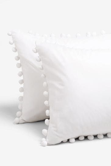 White Wool Ball Lace with Dori