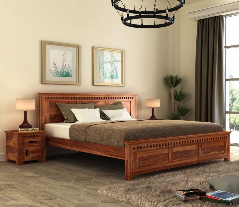 Adolph bed king size with 2 side tables king siz