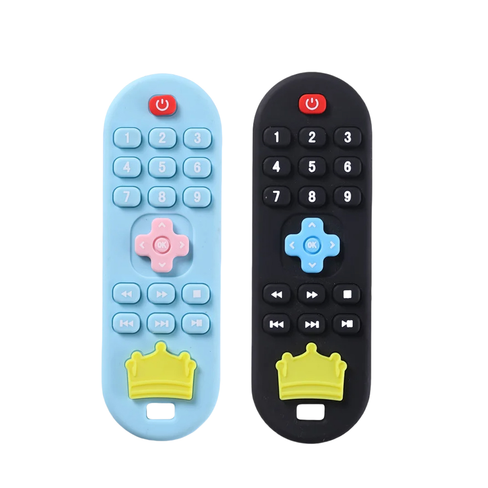 1/2/4PCS Baby Crown Remote Control Shape Silicone Teething Toys Cute Fun Toddler Teether For Teething Baby Daily Use