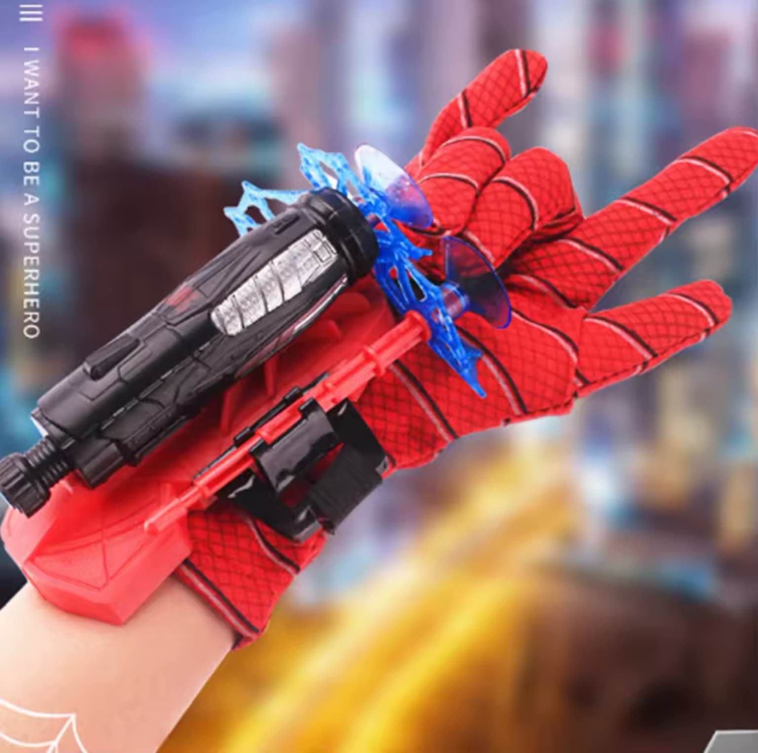Marvels SpiderMans Cosplay Cobweb Launcher Kids Anime Action Figures Gloves Emitter Soft Bullet Gun Suction Ejection Classic Toy