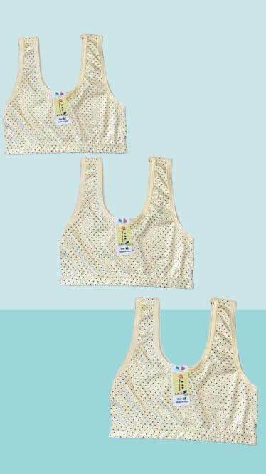 Girls blouse jersi stuff printed pack of 3