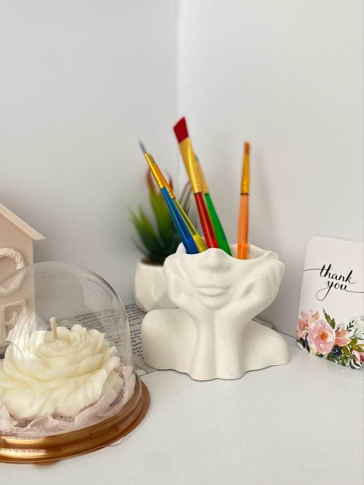 LADY HEAD VASE| FLOWER CONCRETE VASE| HOMEDECOR ITEM| HANDMADE ITEM|