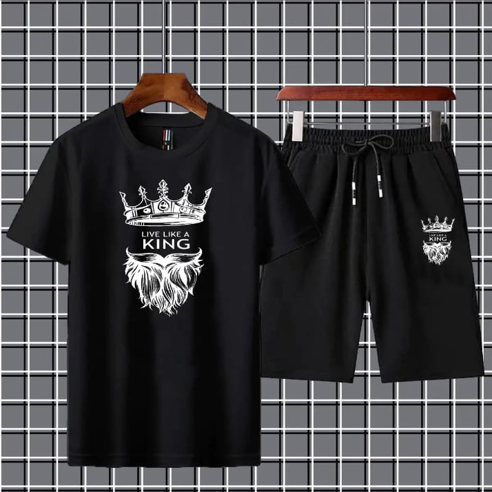 Live like  a king printed summer nikkar shirt for boys and men