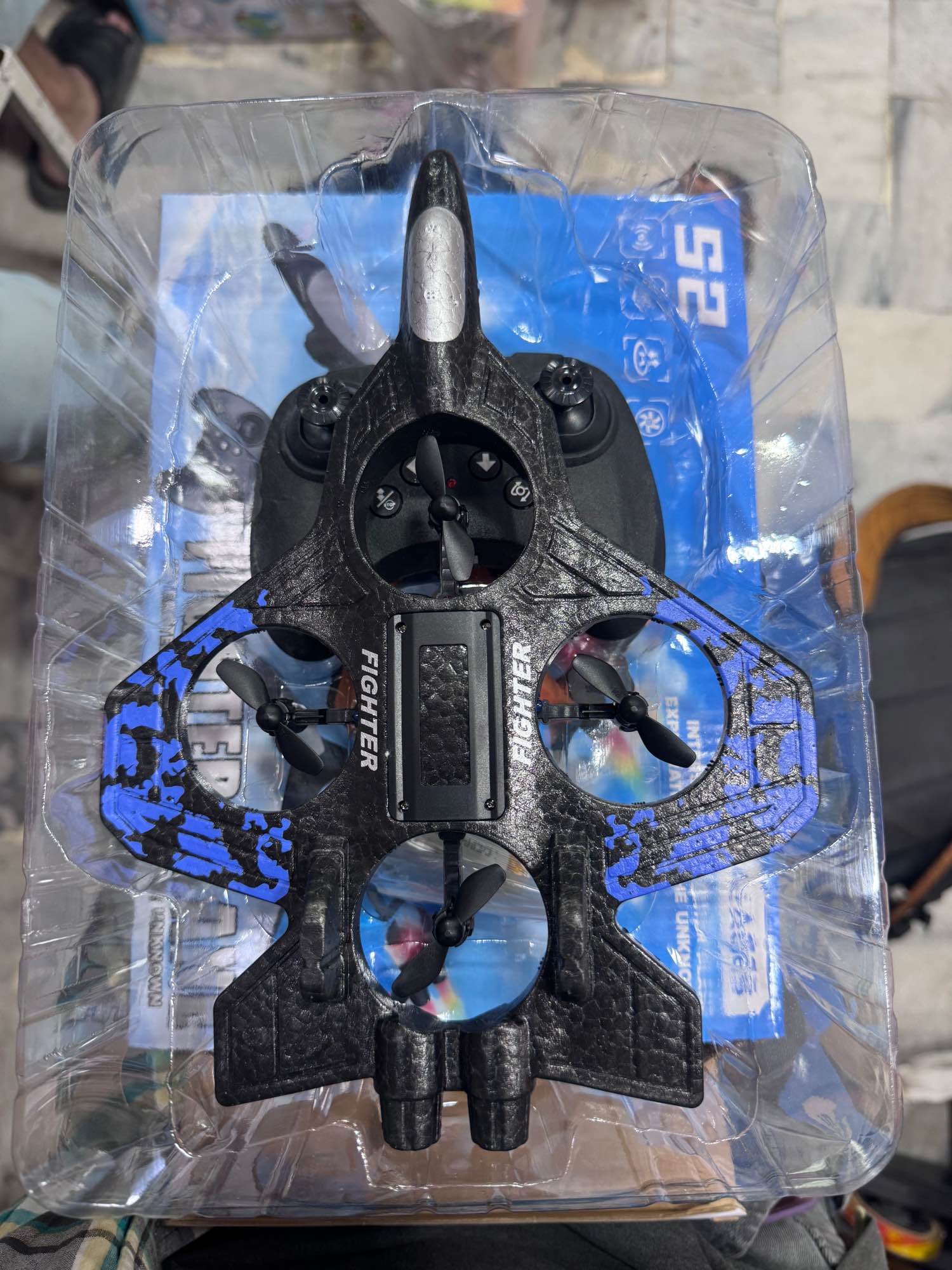 Fighter Jet RC Drone with LED Lights – 2.4GHz Remote Control QuadCopter Plane | Rechargeable Foam Aircraft Toy for Kids & Adults