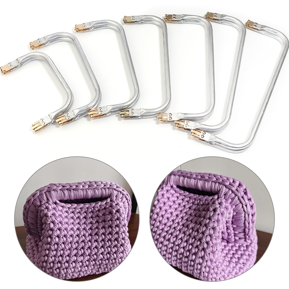 1Pc Metal Aluminum Tube Frame Bag Handle Accessories Clutch Bag Parts Bag Frame For Wallet Purse Backpack Bags Clamp Parts