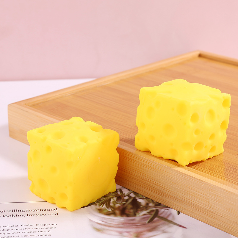 2026 Square Cheese Squishy Toys Slow Rebound Sensory Toys Cheese Stress Balls