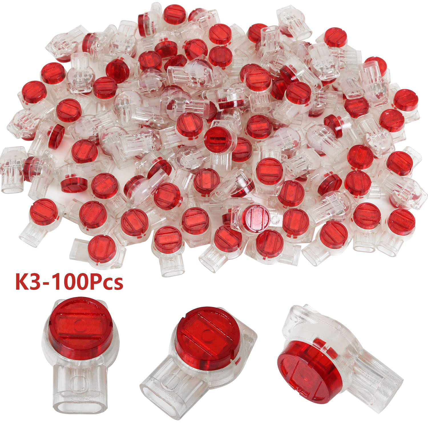 100Pcs/Pack K1 K2 K3 Connector Crimp Terminal Wire Connection Rj45 Ethernet Cable Connector Telephone Line Terminal