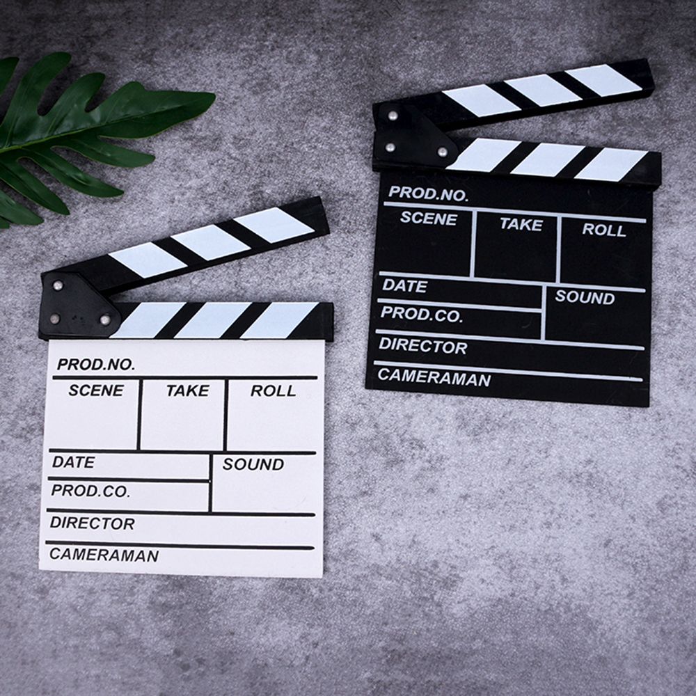 30 x 27cm Vlog Recording Photography Prop Director TV Movie Clapboard Clapperboard Video Scene