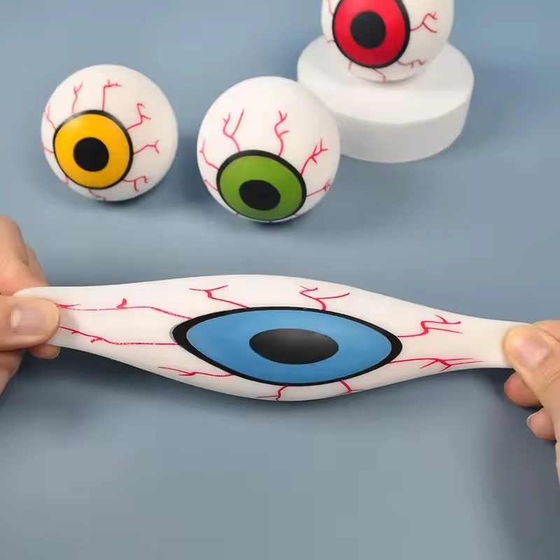 Halloween Horror Eyeball Squishy Toys - Soft Plastic Stress Balls, Novelty Fidget Gadgets, Perfect Party Favors, Gag 