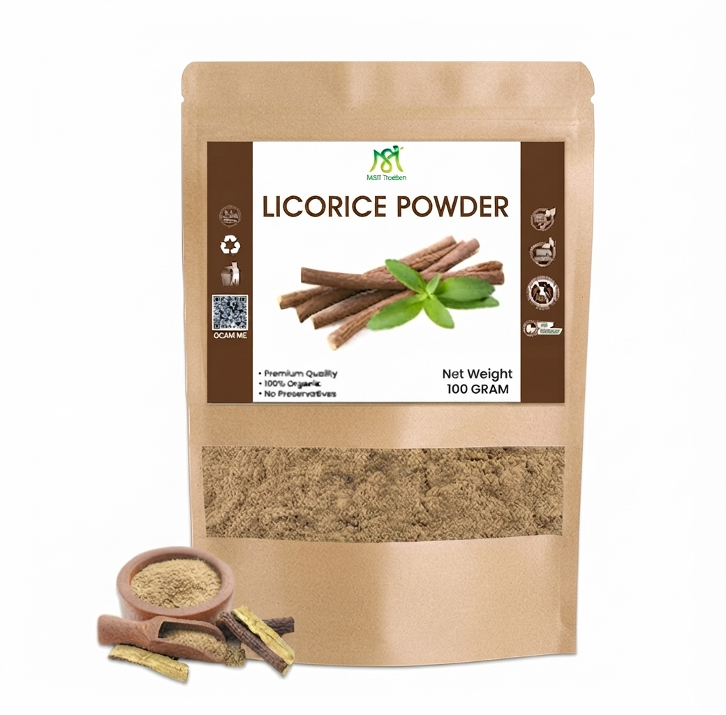 Mulethi (Licorice) Powder 100g | Organic Root Extract for Skin Care | Natural Herbal Powder