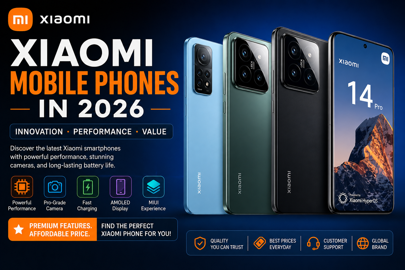 Xiaomi mobile phones 2026 complete guide Xiaomi 14 Pro 13T Pro Redmi Note 13 Pro Poco F5 features buying tips camera performance battery
