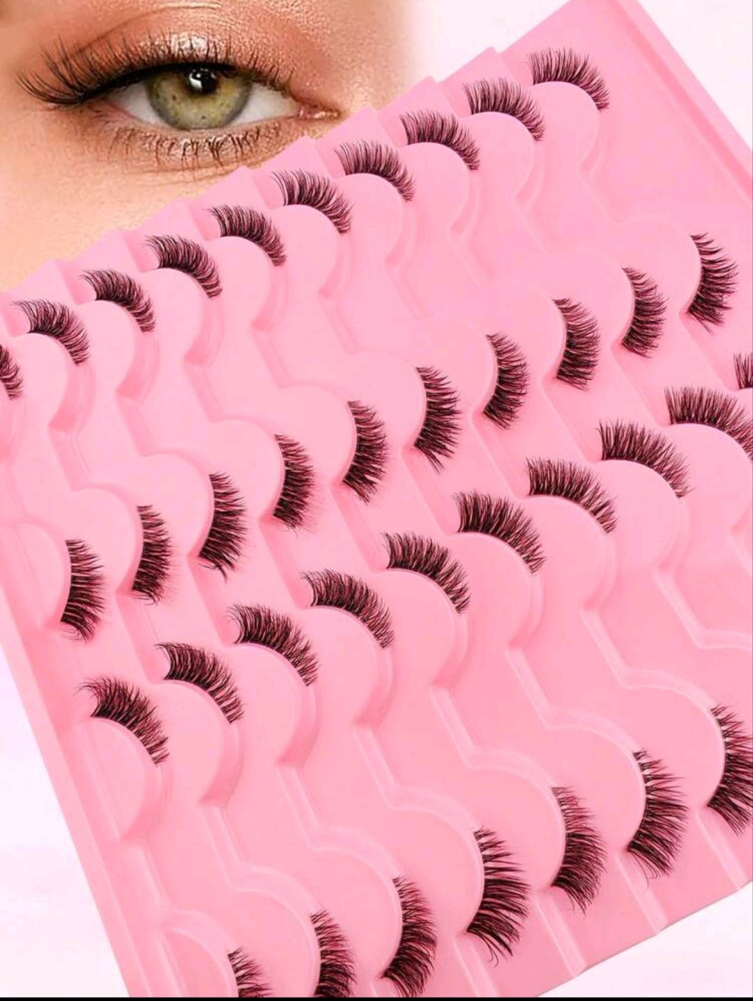Natural Half-Piece Cat Eye Transparent Band False Eyelashes, Fluffy Lightweight 3D Faux Mink False Eyelash Set, Soft Striplash - Suitable For Cosplay False Eyelashes, Lashes, Fake Eyelashes