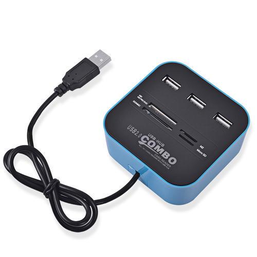 High Speed USB Hub 2.0 3 Ports With Card Reader Mini Hub USB Combo USB Splitter Adapter For PC Laptop Computer