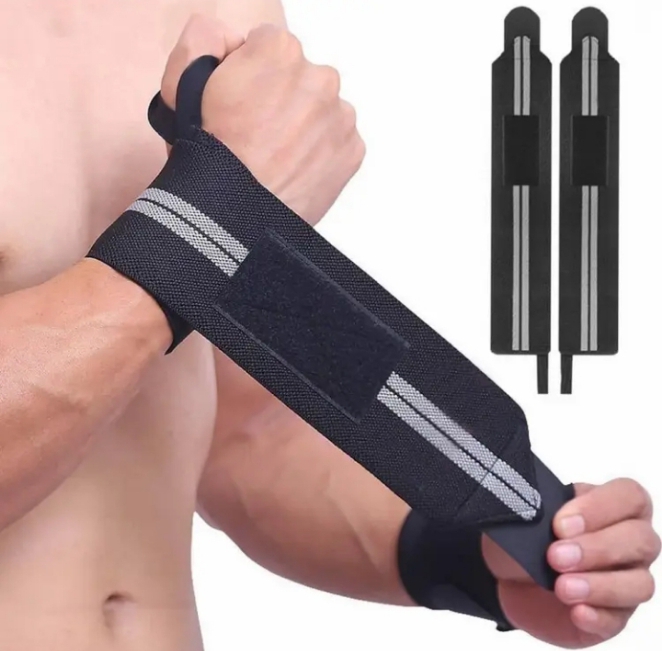 2Pcs Black OK Cloth Gym Wrist Wraps – Sports & Workout Wristbands for Weightlifting, Running, Basketball, Football & Fitness price in Pakistan