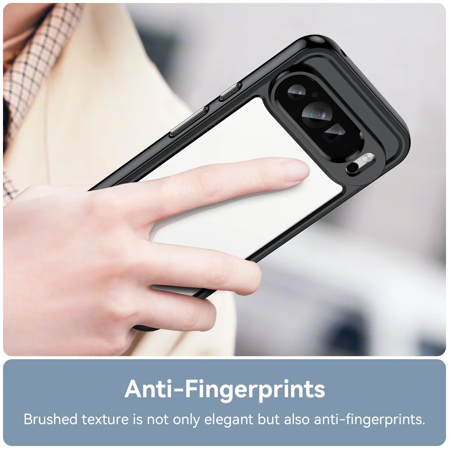 Luxury Acrylic Phone Case for Google Pixel 9 8 7 Pro XL 8A 7A 6A Full Protection Transparent Back Plate Drop Protection Cover