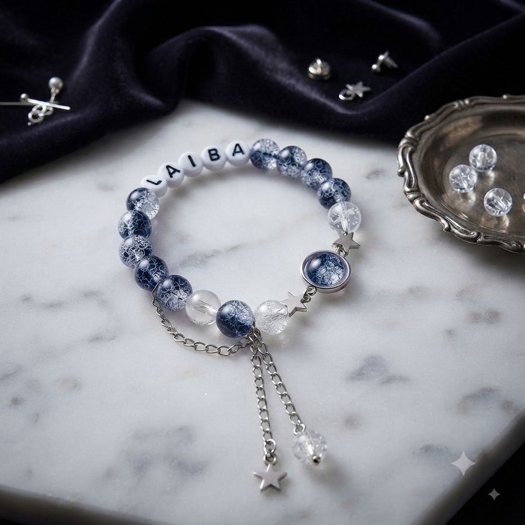 Luxury Handcrafted princess star charms Bracelet,Elegant Minimalist Jewelry for Women & Girls,Aesthetic korean Jewelry,Party Wear Bracelet,Charm Bracelet,Handcrafted adjustable Bracelet for Girls,Galaxy Bracelet,Trending Accessories,Gift for minimalists,