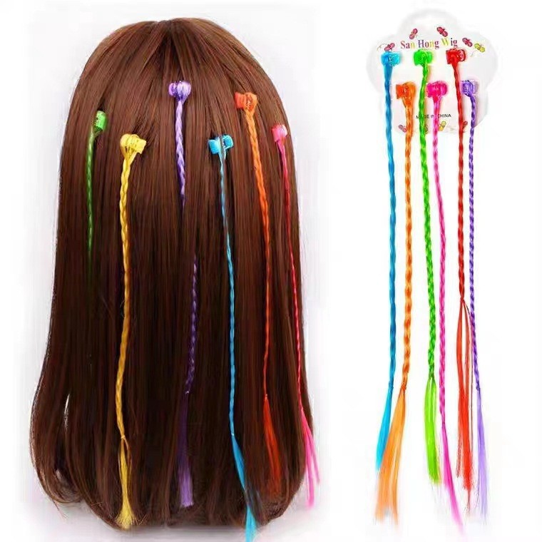 1pc
Korean Children's Hair Accessories Colorful Fake Hair Braids Hair Ties Hair Clips Cute Girl Hairpins Baby Hair Accessories