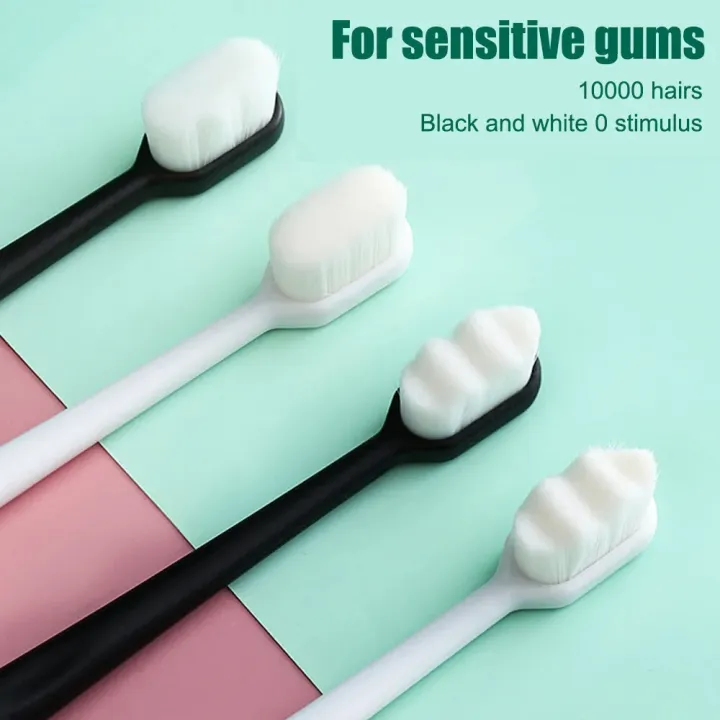 Nano Toothbrush - Ultra Soft 20,000 Bristles for Sensitive Teeth & Gums - Deep Cleaning Microfiber Brush for Antibacterial Oral Care & Gum Health - Perfect for Gentle Whitening, Adults, & Braces Wearers