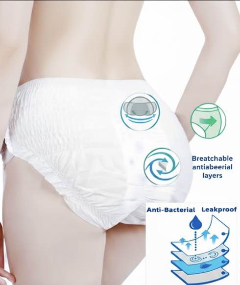 Pack of 6 Period Disposable Period Pull up Pads(like underwear) for Women – Soft, Breathable, Leak-Proof, Hygiene Panties for Menstrual, Travel, Maternity & Hospital Use