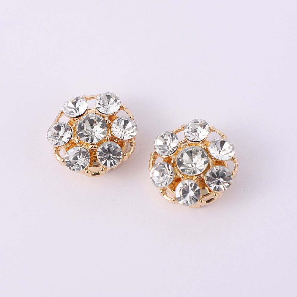 1 Piece Rhinestone Button Cover for Girl Women Blouses Diamond Rhinestone Cufflink Dress Shirt Tuxedo Wedding Formal Accessories