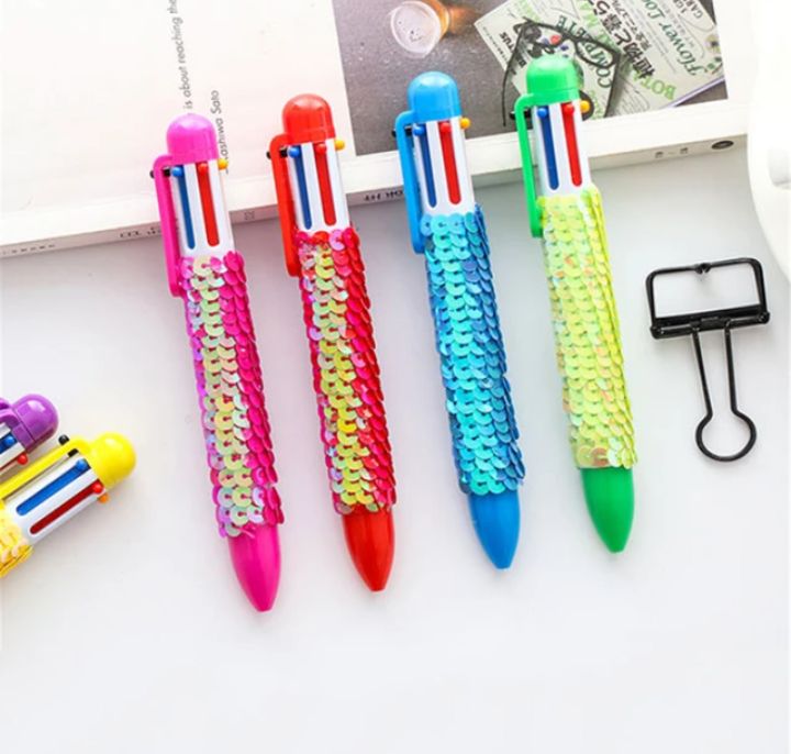 Party & Valentine Favors- 6-in-1 Multicolor Ballpoint Pen - Brake Ink  Stationery