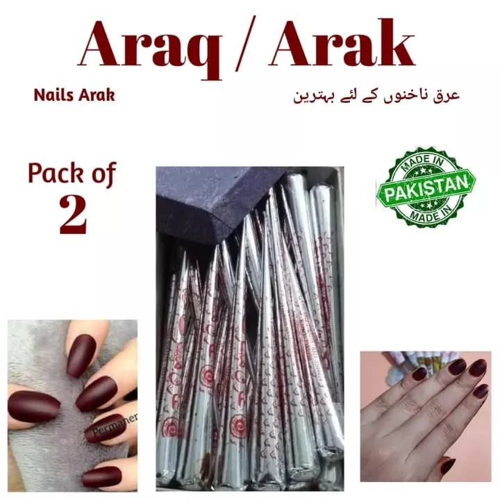 Pack of 2 , 6 , 12 Arq For Nails / Nails Mehandi / Asli organic gurh Nails Arq for girls & women. araq for nails , nakhun ka arq