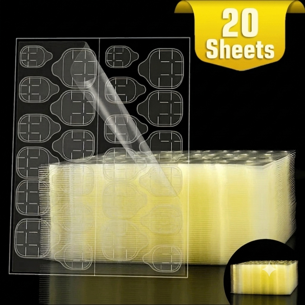 20 sheets Jelly nail stickers on the face, waterproof, adhesive, wear-resistant, false nails, high viscosity