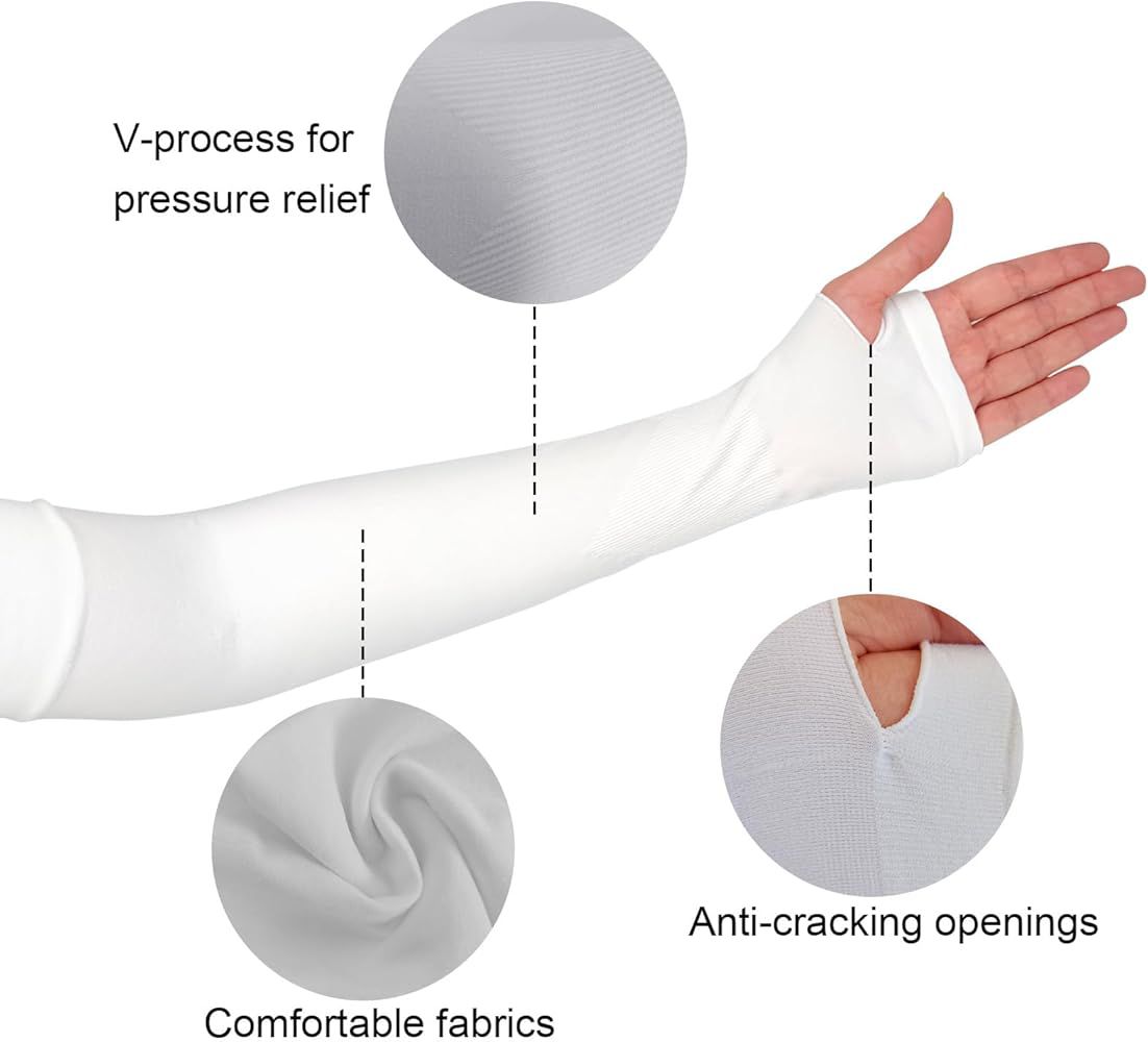 Hand And Arm Summer Finger Sleeves For Man 1 Pair (2Pcs) Ice Cool Silk Wearing sports Sleeve Cover Sun Light protection