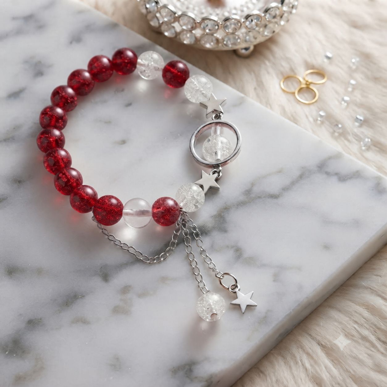 Luxury Handcrafted princess star charms Bracelet,Elegant Minimalist Jewelry for Women & Girls,Aesthetic korean Jewelry,Party Wear Bracelet,Charm Bracelet,Handcrafted adjustable Bracelet for Girls,Galaxy Bracelet,Trending Accessories,Gift for minimalists,