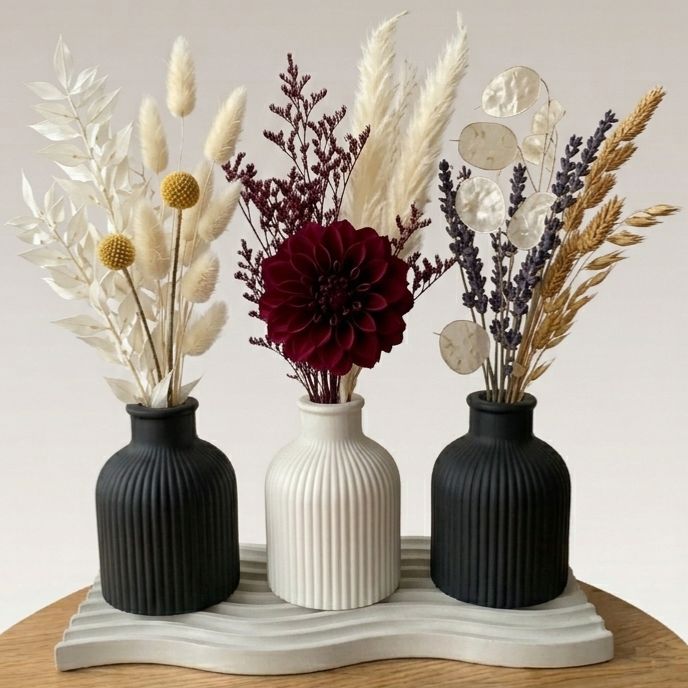 3 Vase Set I Concrete Made Beautiful Home Decor I Best for Gift