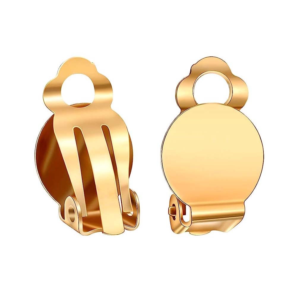50pcs Earring Clip Backs Converters Pierced Clip-on Earring Converter Components Findings for DIY None Pierced Ears Jewelry