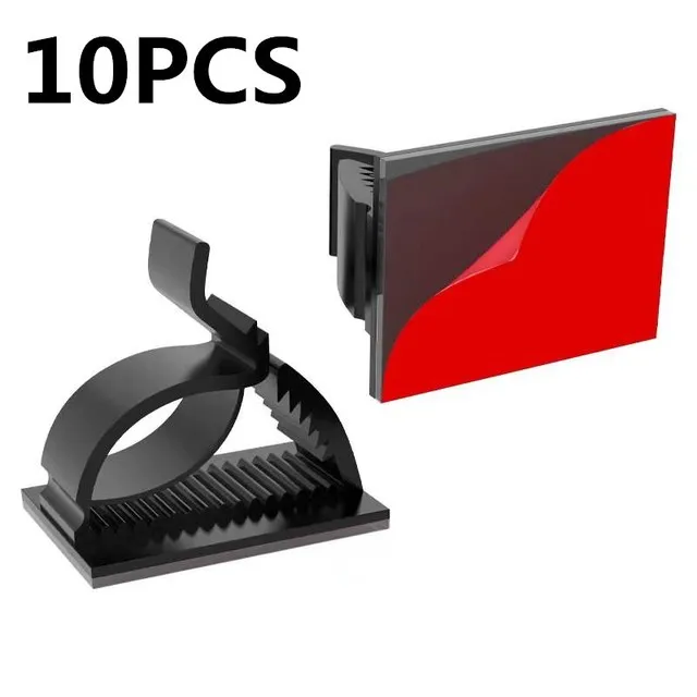 50/20/10PCS Self Adhesive Cable Management Organizer Clips Adjustable Desk Tidy Wire Cord Fixer Fastener Clips For Home Office