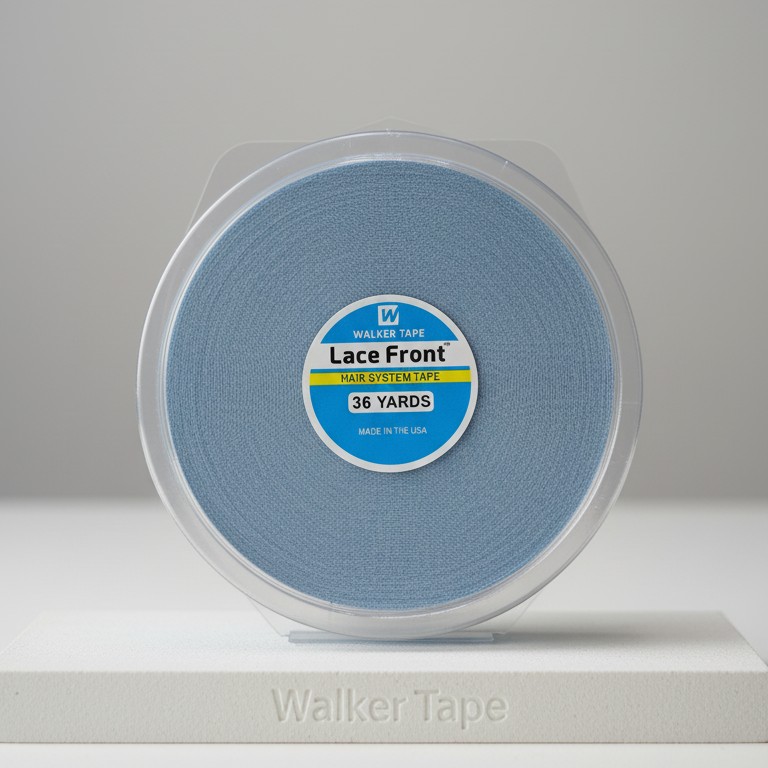 Walker Lace Front Support Tape - Blue Double-Sided Wig Tape for Lace Wigs, Toupees & Hair Systems - 2 cm, 3 / 12 / 36 Yards
