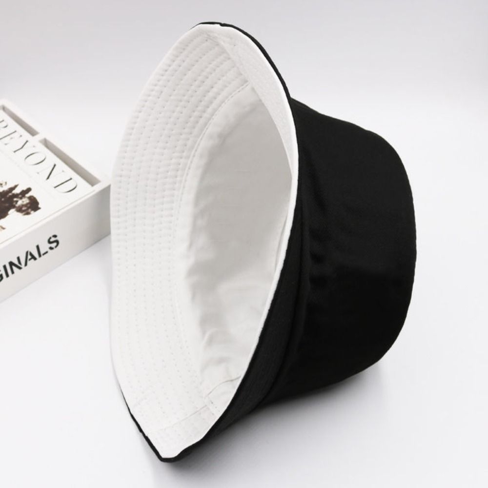Spring Summer Double-Sided Bucket Hat Big Brim Sun Protection Beach Cap Portable Foldable Sun Hat for Women Men