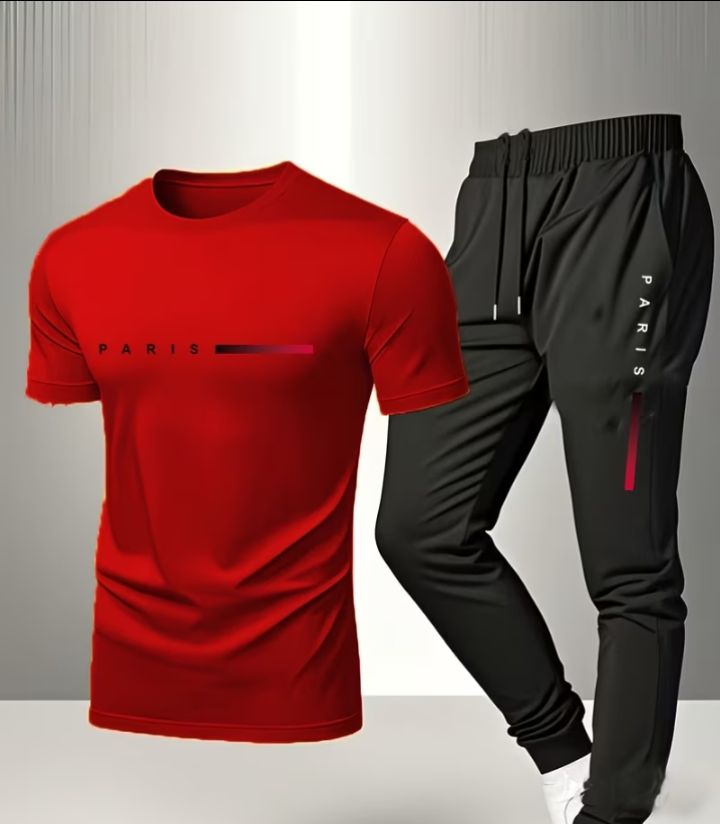 NEW TRENDY 🔥 D T F (STRONG & UNBREAKABLE REFLECTOR PRINTED) SUMMER TRACKSUIT FOR MEN _ SOFT AND COMFORTABLE FABRIC SUMMER TRACKSUIT FOR MEN - PREMIUM T SHIRT AND TROUSER SET PRINTED SUMMER TRACKSUIT FOR MEN_TRACKSUIT FOR BOYS. ( MULTIPLE COLORS)