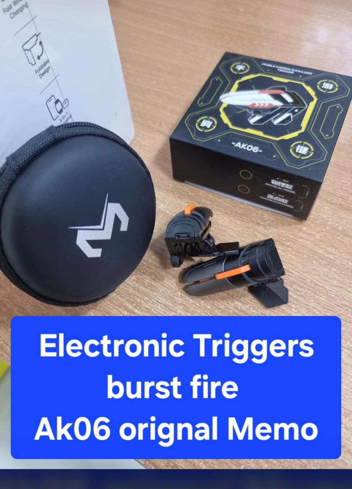 AK06 Electronic PUBG Mobile Gaming Trigger | Rechargeable L1 R1 Fire Buttons | High Sensitivity Gaming Controller for Android & iP