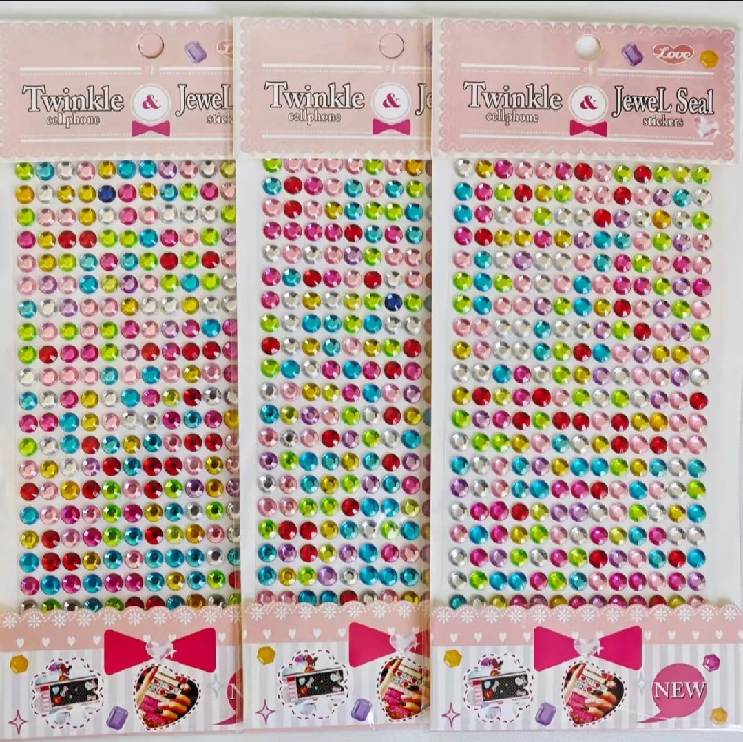 ​3D Crystal & Pearl Face/Nail Art Stickers Set – Face Gems, Body Jewels & Glitter Stone Sheets