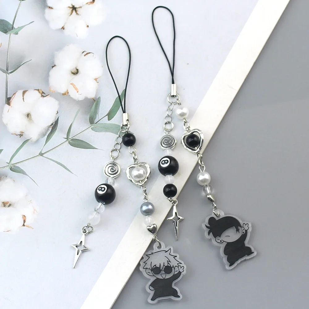 Anime Keychain Geto Suguru Satoru Gojo JJK Phone Charm Accessories Pendant Keyring Bag Jewelry 