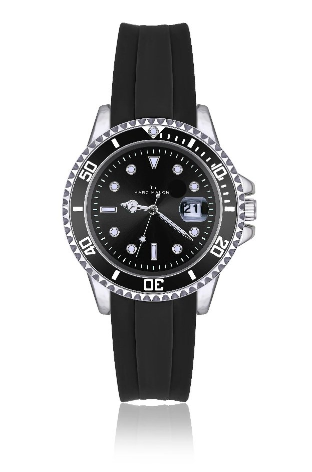 Luxury and Fancy Decent Design Round Dial Rubber Strap Watch For Men