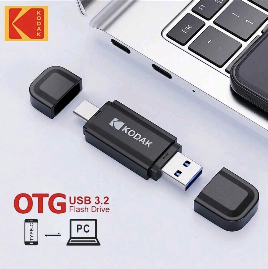 Kodak 256 GB Dual USB Flash Drive, USB 3.2 Gen 1 OTG Portable USB Drive