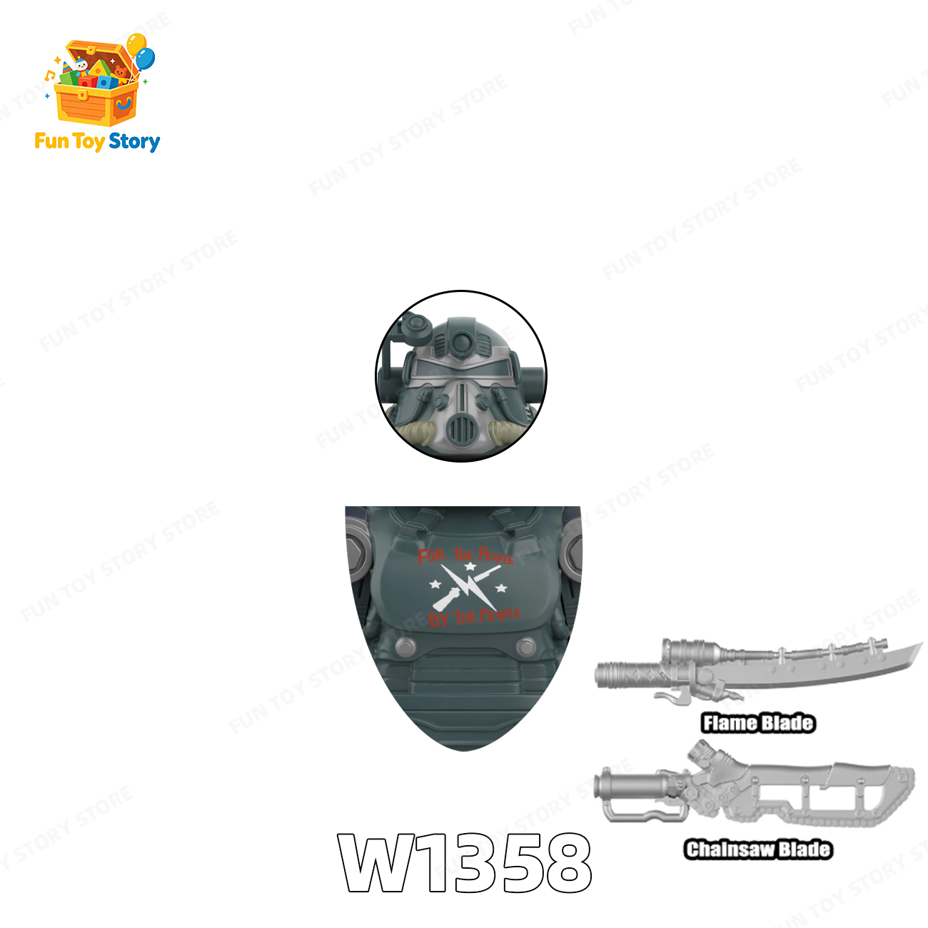 T60 Power Armored Officer Character Compatible with Third Party Models, Building Blocks, Toys, , and Enthusiasts' Collectio