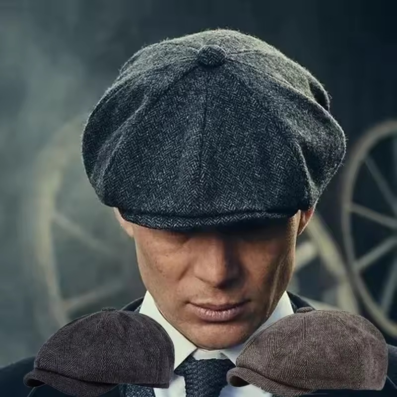 Men Casual Peaky Blinders hat Spring Autumn Retro Beret Hats Wild Casual Hats Unisex Wild Octagonal Cap girl Newsboy English hat
