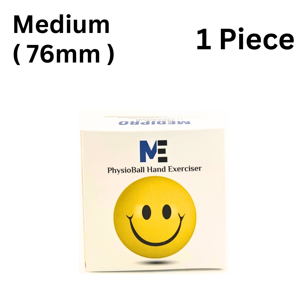 Hand Exercise Physio Ball Smiley Face Soft Grip Stress Relief Ball with Box 63mm 76mm Size 1 to 6 Pcs for Finger Training Hand Grip Strength Relaxation Dexterity Practice for Home Office Study School Educational Learning Science & Fitness Activity Medipro