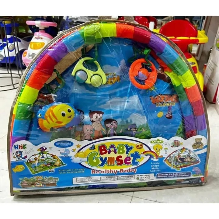 New Baby Play Mat with Hanging Rattles For kids / Indoor Games Baby / Baby Play gym Mat by little Wardrobe