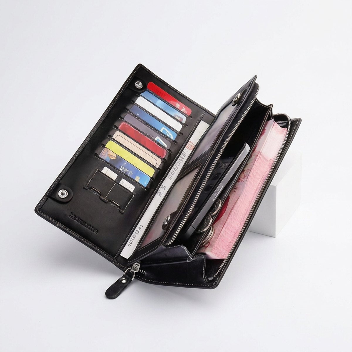 Wallet for Girls Cash Holder Hand Purse Leather Long Wallet for Men Slim Money