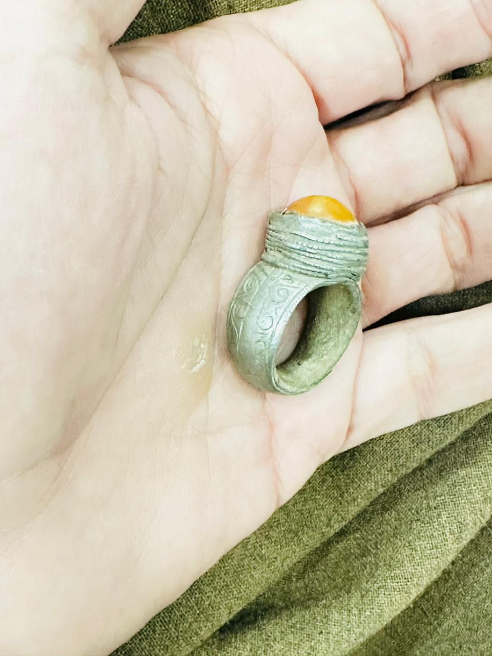 Antique mughal empire silver ring