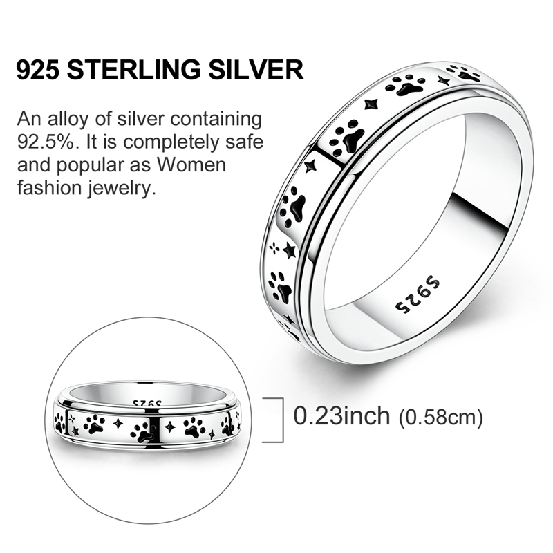 Original 925 Silver Ring Sparking Infinite Love Starry Night Rings For Women Girls Jewelry Birthday Anniversary Engagement 