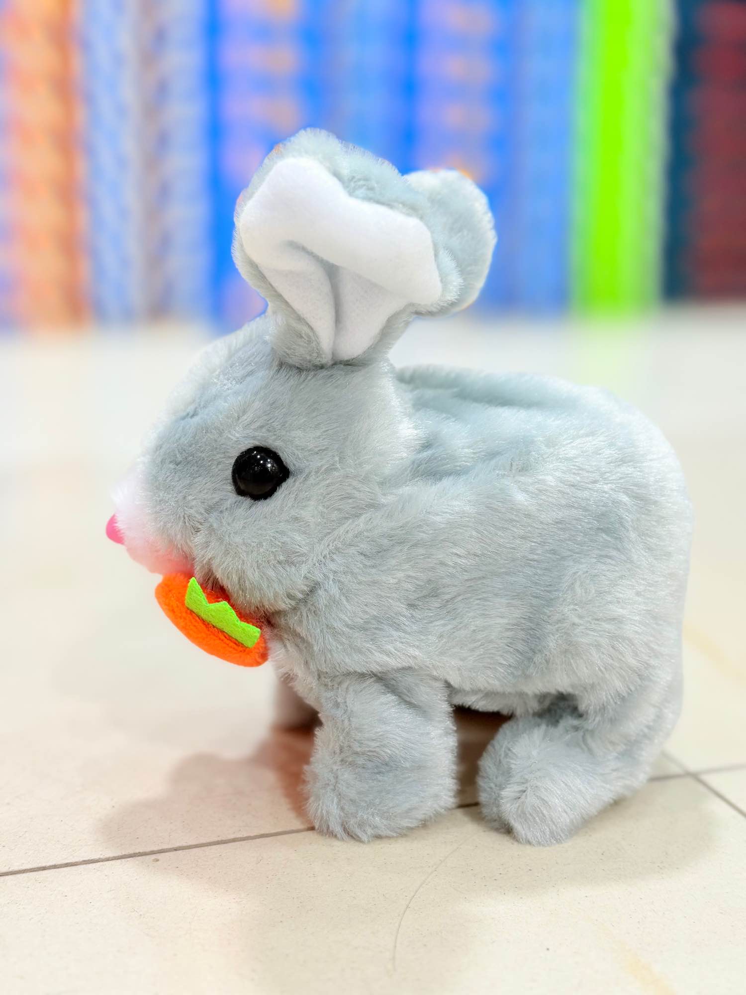 Electronic Plush Rabbit Toy Robot Bunny Walking Jumping Running Animal Shake Ears Cute Electric Pet for Kids Birthday Gifts